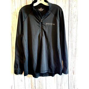 Vineyard Vines Mens Black 1/4 Zip Pullover Top  Shirt Size L 100% Polyester